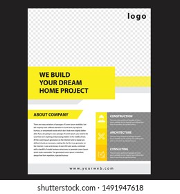 Business brochure flyer design a4 template. Vector illustration