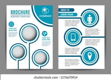 Business brochure flyer design a4 size template. 