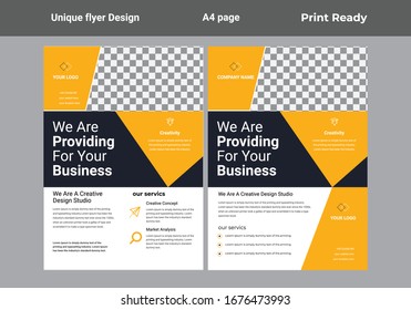 Business brochure flyer design a4 template. Vector illustration