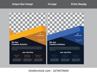 Business brochure flyer design a4 template. Vector illustration