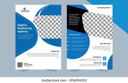 Business brochure flyer design a4 template. Vector illustration