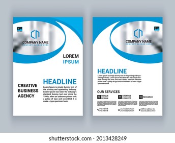 Business brochure, flyer design, a4 template