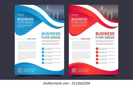 Business brochure flyer design A4 template. Vector illustration