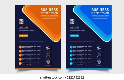 Business brochure flyer design A4 template. Vector illustration.