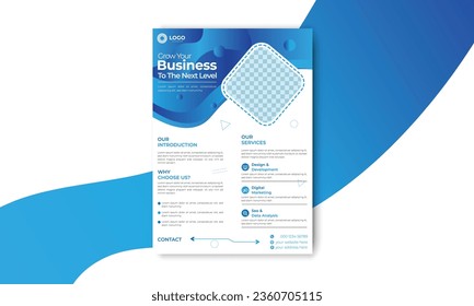 Business brochure flyer design a4 template. Vector illustration