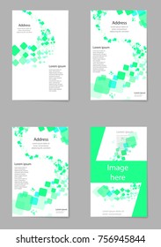 Business brochure flyer design a4 template. Vector illustration. geometric shape font texture Abstract composition