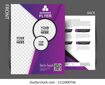 Business brochure flyer design layout template in A4 size,Multipurpose template with cover, back and inside pages.