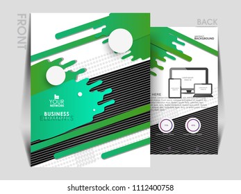 Business brochure flyer design layout template in A4 size,Multipurpose template with cover, back and inside pages.