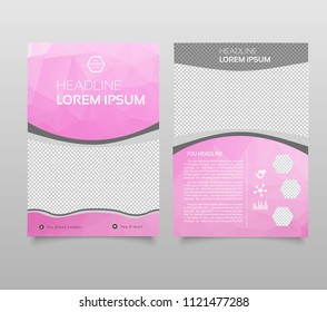 business brochure flyer design layout template in A4 size, with Polygonal style, Geometry brochure, Can be adapt to Brochure, Annual Report, Magazine,Poster, Corporate Presentation, Banner, Website.