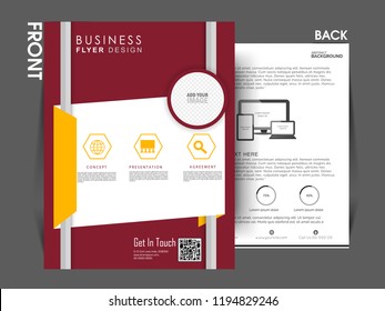 Business brochure flyer design layout template. Business brochure, leaflet, flyer, magazine cover design template vector.