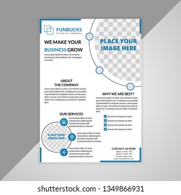 business brochure flyer design layout template in A4 size