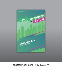 business brochure flyer design layout template in A4 size, vector eps10