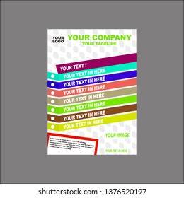 business brochure flyer design layout template in A4 size, vector eps10