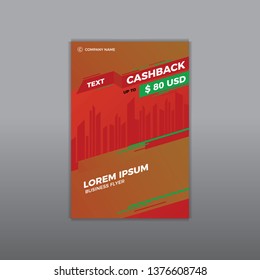 business brochure flyer design layout template in A4 size, vector eps10