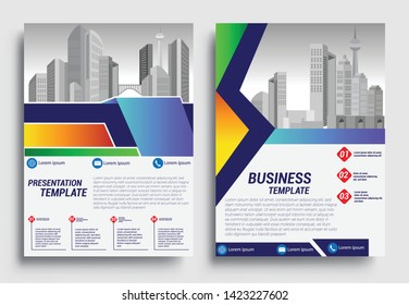 Business brochure flyer design layout template in A4 size, report, poster, flyer background with geometric background