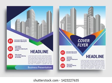 Business brochure flyer design layout template in A4 size, report, poster, flyer background with geometric background