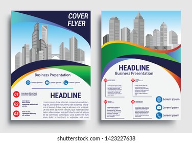 Business brochure flyer design layout template in A4 size, report, poster, flyer background with geometric background