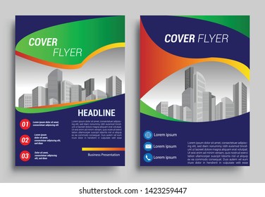 Business brochure flyer design layout template in A4 size, report, poster, flyer background with geometric background