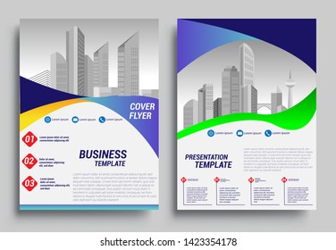 Business brochure flyer design layout template in A4 size, report, poster, flyer background with geometric background