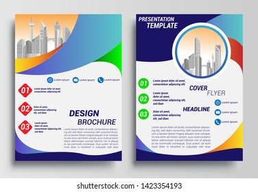 Business brochure flyer design layout template in A4 size, report, poster, flyer background with geometric background