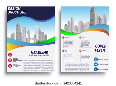 Business brochure flyer design layout template in A4 size, report, poster, flyer background with geometric background