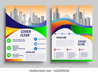 Business brochure flyer design layout template in A4 size, report, poster, flyer background with geometric background