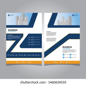 Business brochure flyer design layout template in A4 size. Corporate business annual report, catalog, magazine, brochure, modern design. vector illustration template