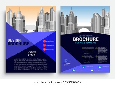 Business brochure flyer design layout template in A4 size, report, poster, flyer background with geometric background for Business Presentation, Portfolio, Banner, Website.