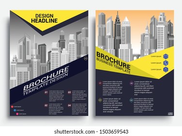 Business brochure flyer design layout template in A4 size, report, poster, flyer background with geometric background for Business Presentation, Portfolio, Banner, Website.