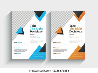 Business brochure flyer design layout template in A4 size, with Abstract background, brochure cover design layout space for photo background, vector illustration template, use for marketing, adverting