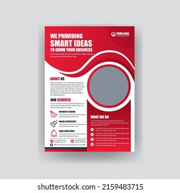 business brochure flyer design layout template in A4 size, with blur background, vector eps10.
