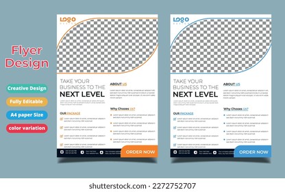 Business brochure flyer design layout template A4, blur background, Template vector design for Magazine, Poster, Corporate Presentation, Portfolio, Flyer infographic, layout