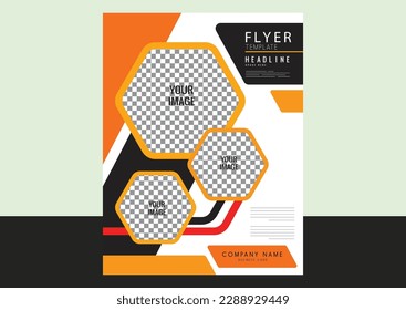 Business brochure flyer design layout template A4, blur background, Template vector design for Magazine, Poster, Corporate Presentation, Portfolio, Flyer infographic, layout.