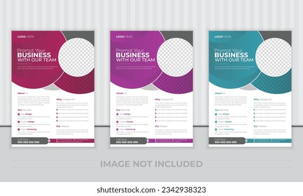 business brochure flyer design layout template A4, Abstract creative corporate and business flyer, Easy to use and edit.
