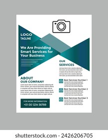 Business brochure flyer design layout template, vector eps10.
Abstract Triangle Brochure Flyer design vector template in A4 size