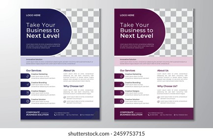 Business brochure flyer design layout template in A4 size, with blur background, vector eps10. #F2