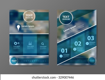 Business brochure flyer design layout template in A4 size, With blurred earth globe background, Vector illustration modern design. Elements of this image furnished by NASA