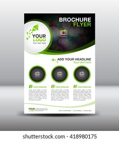business brochure flyer design layout template in A4 size, newsletter Leaflet poster layout vector, geometrical background