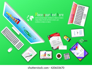 business brochure flyer design layout template in A4 size