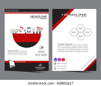 business brochure flyer design layout template in A4 size