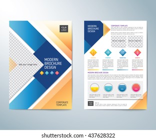 Business brochure flyer design layout template. Business brochure, flyer, magazine cover design template vector.layout education annual report A4 size.