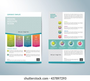 Business brochure flyer design layout template. Business brochure, flyer, magazine cover design template vector.layout education annual report A4 size.