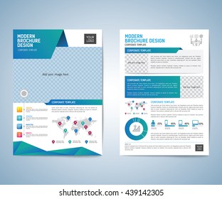 Business brochure flyer design layout template. Business brochure, flyer, magazine cover design template vector.layout education annual report A4 size.