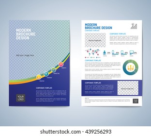 Business brochure flyer design layout template. Business brochure, flyer, magazine cover design template vector.layout education annual report A4 size.