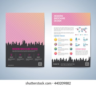 Business brochure flyer design layout template. Business brochure, flyer, magazine cover design template vector.layout education annual report A4 size.