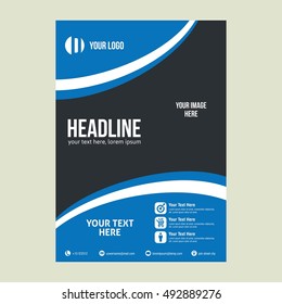 Business brochure flyer design layout template in A4 size.