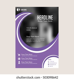 Business brochure flyer design layout template. Vector Illustration in size A4