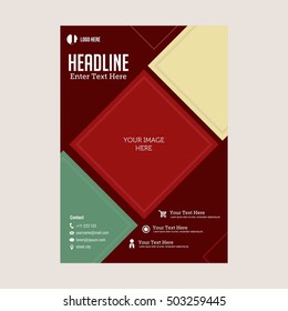 Business brochure flyer design layout template. Vector Illustration in size A4