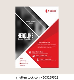 Business brochure flyer design layout template. Vector Illustration in size A4