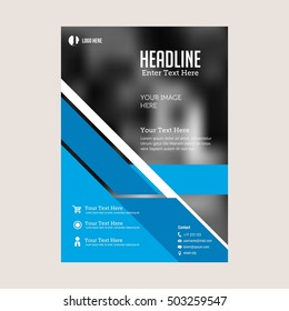 Business brochure flyer design layout template. Vector Illustration in size A4